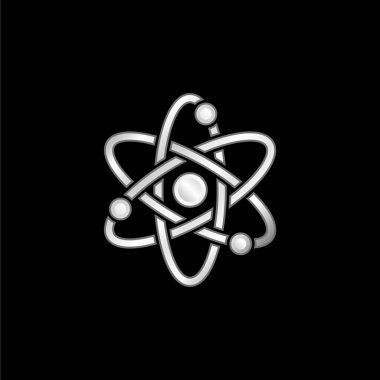 Atom gümüş kaplama metalik simge