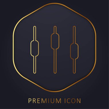 Box Plot Chart Interface Symbol golden line premium logo or icon clipart