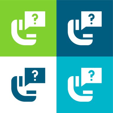 Düz 4 renk en küçük simge setine sor