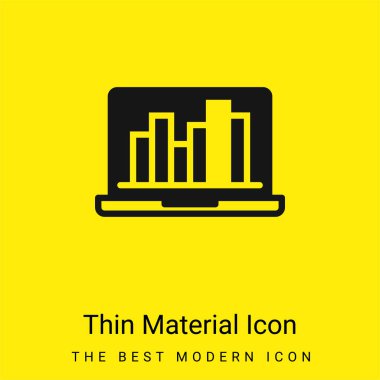 Analytics minimal bright yellow material icon clipart