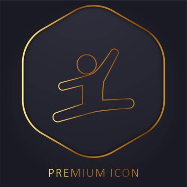 Sanatsal Jimnastikçi Altın Hat prim logosu veya simgesi