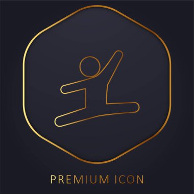 Sanatsal Jimnastikçi Altın Hat prim logosu veya simgesi