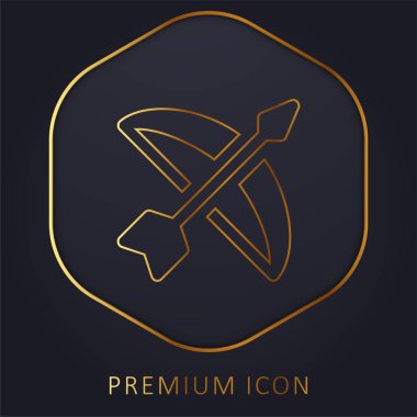 Altın çizgi prim logosu veya simgesi