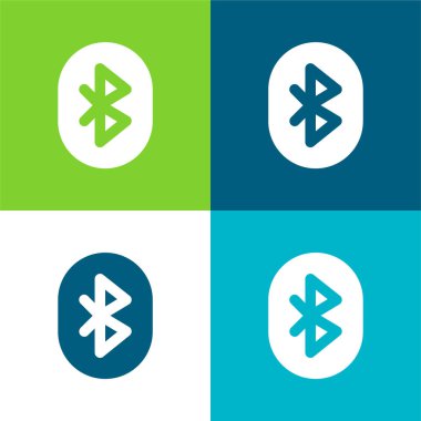 Bluetooth Düz 4 renk en küçük simge kümesi