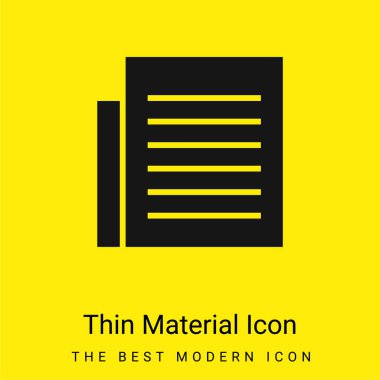 Siyah Metin Sayfası Asgari Parlak Sarı malzeme simgesi