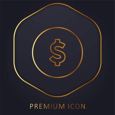 Büyük Dolar Sikkesi Altın Hat prim logosu veya simgesi