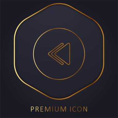 Ters altın çizgi premium logosu veya simgesi