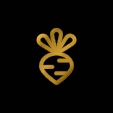 Pancar altın kaplama metalik simge veya logo vektörü