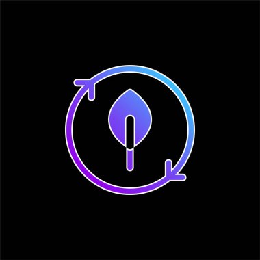 Bio mavi gradyan vektör simgesi