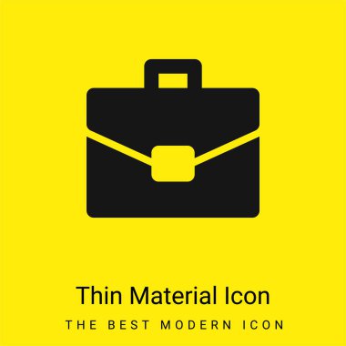 Evrak çantası en az parlak sarı madde simgesi