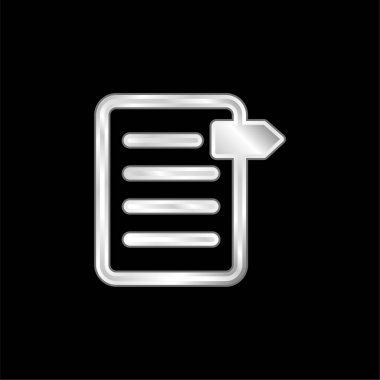 Dosya gümüş kaplamalı metalik simgede Yer İmi