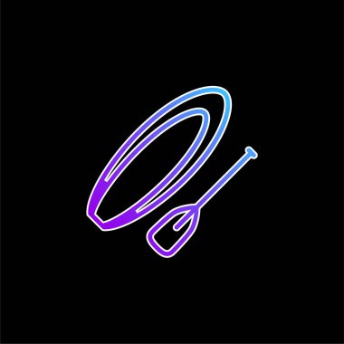 Tekne ve Mavi Eğimli Vektör Simgesi