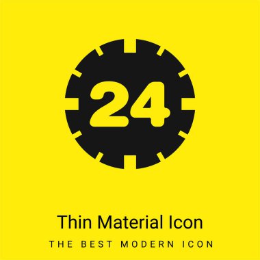 24 Saat Hizmet Sembolü En az sarı madde simgesi