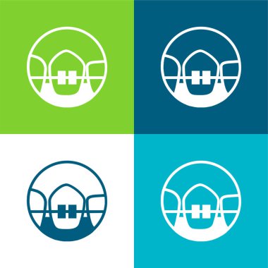 Parantezler Düz 4 renk en küçük simge kümesi