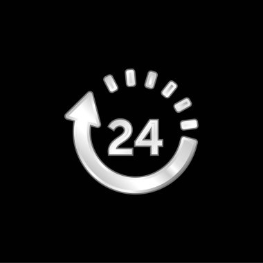 24 Saat Teslimat Gümüş kaplama metalik simge