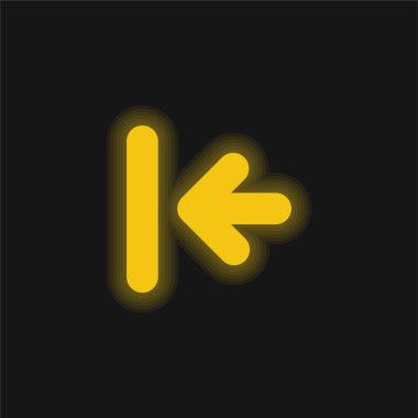 Geri Oku Birinci Parça Sarı Parlak Neon simgesine Gönder