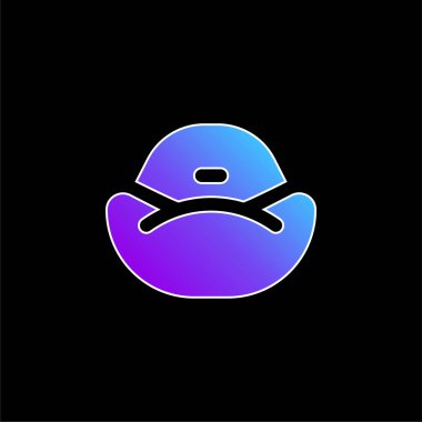 Fasulye Torbası mavi eğimli vektör simgesi