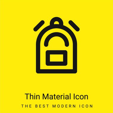 Backpack minimal bright yellow material icon clipart