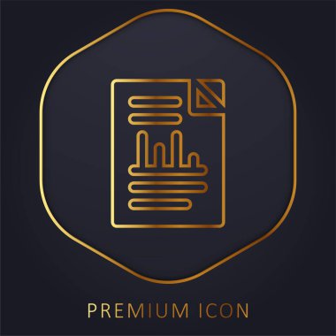 Analitik altın çizgi prim logosu veya simgesi