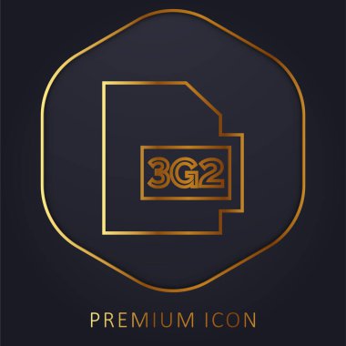 3g2 altın çizgi premium logo veya simge