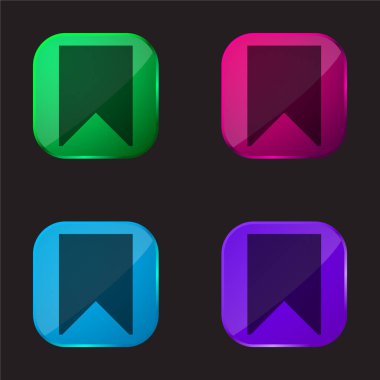 Yer imi dört renkli cam simge simgesi