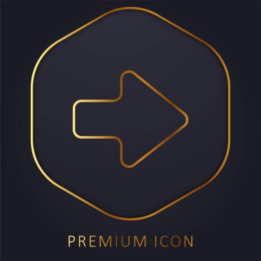 Ok İşareti Sağ Altın Satır prim logosu veya simgesi