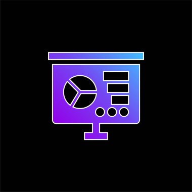 Analitik mavi gradyan vektör simgesi