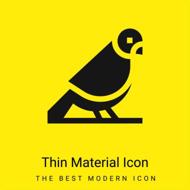 Bird minimal bright yellow material icon clipart