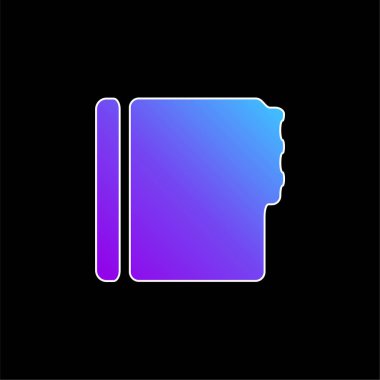 Adres Defteri Siyah Şekil Mavi Gradyan vektör simgesi