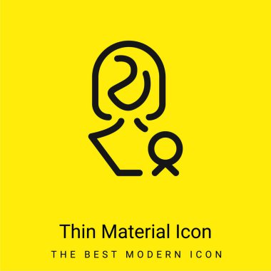 Bayan Minimum Parlak Sarı Madde Simgesi