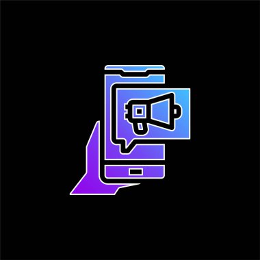 Mavi gradyan vektör simgesi reklam ediliyor