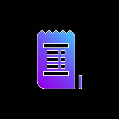 Bill mavi gradyan vektör simgesi