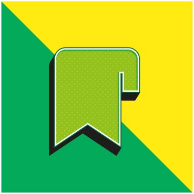 Yer imi Yeşil ve sarı modern 3d vektör simgesi logosu