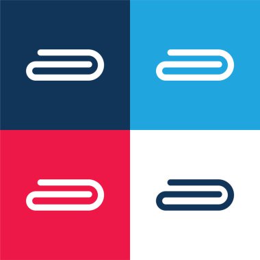 Mavi ve kırmızı dört renk simgesi ekle