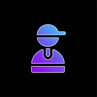 Erkek mavi gradyan vektör simgesi