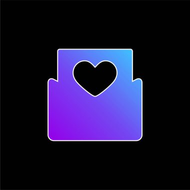 Doğum günü kartı mavi gradyan vektör simgesi