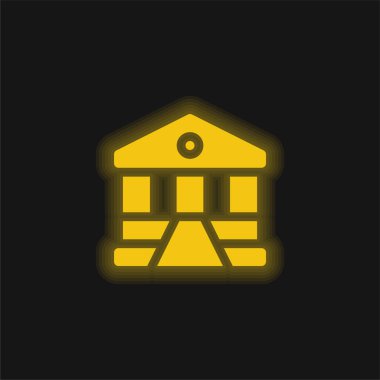 Bankanın sarı parlak neon simgesi
