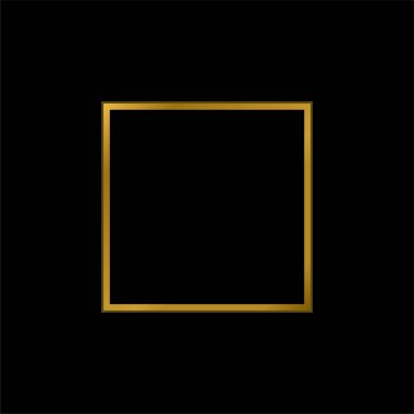 Biyolojik tehlike altın kaplama metalik simge veya logo vektörü