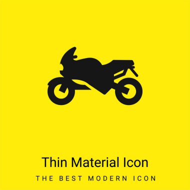 Bike minimal bright yellow material icon clipart