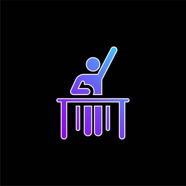 Mavi gradyan vektör simgesine cevap ver