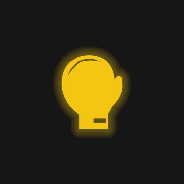 Boks Eldiveni Sarı Parlak Neon simgesi