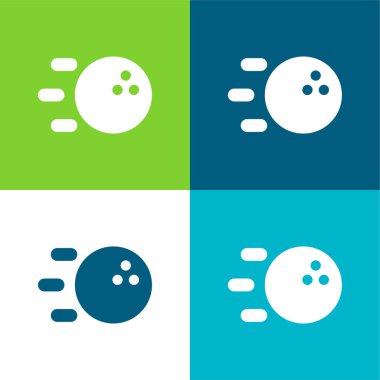 Bowling Düz 4 renk en küçük simge kümesi