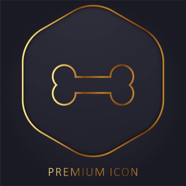 Kemik altın çizgisi prim logosu veya simgesi