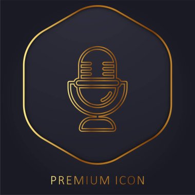 Audio golden line premium logo or icon clipart