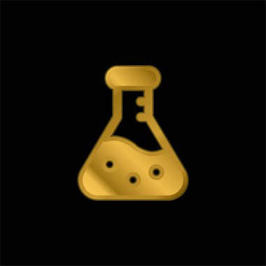 Altın kaplama metal simge veya logo vektörü