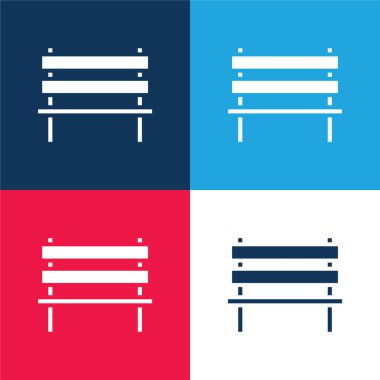 Mavi ve kırmızı dört renk en küçük simge kümesi