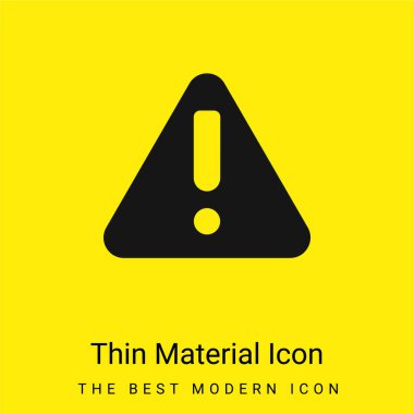 Attention minimal bright yellow material icon clipart