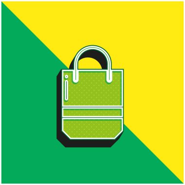 Yeşil ve sarı modern 3d vektör simgesi logosu