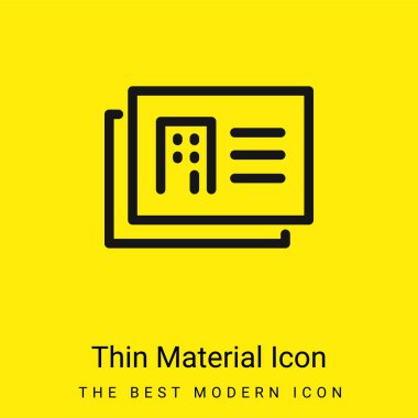 Mimar Sunum Kartları Asgari parlak sarı malzeme simgesi