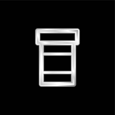 Bir şişe gümüş kaplama metal ikon.